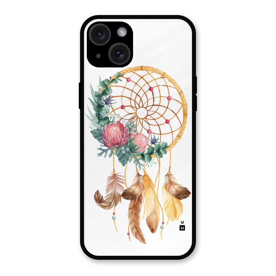 Watercolor Dreamcatcher Metal Back Case for iPhone 15 Plus