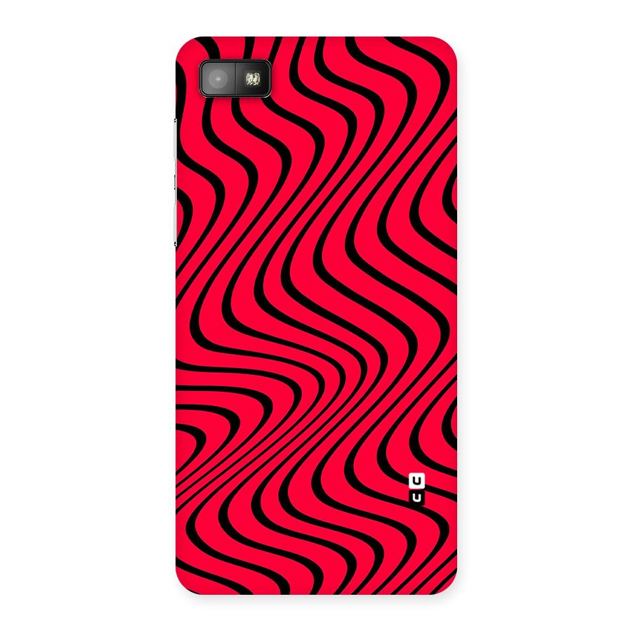 Waves Pattern Print Back Case for Blackberry Z10
