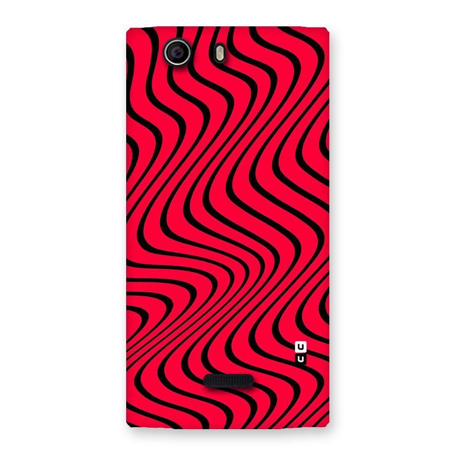 Waves Pattern Print Back Case for Canvas Nitro 2 E311