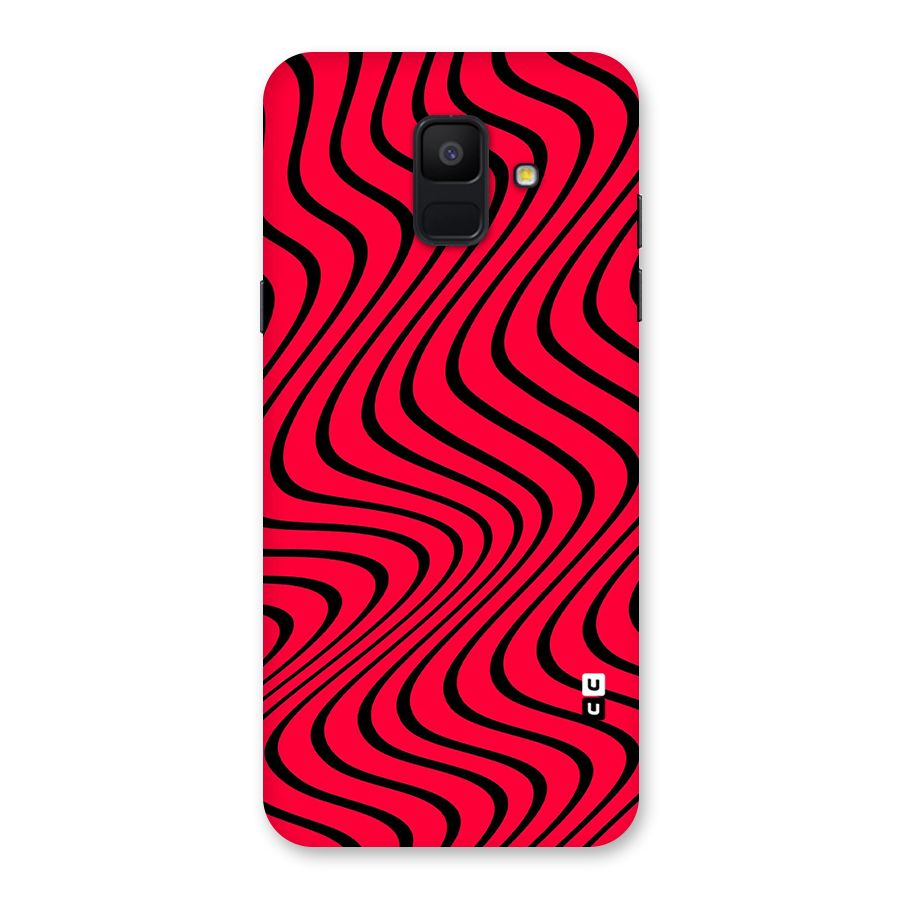 Waves Pattern Print Back Case for Galaxy A6 (2018)