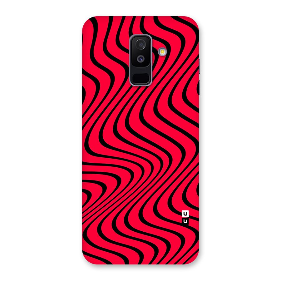 Waves Pattern Print Back Case for Galaxy A6 Plus
