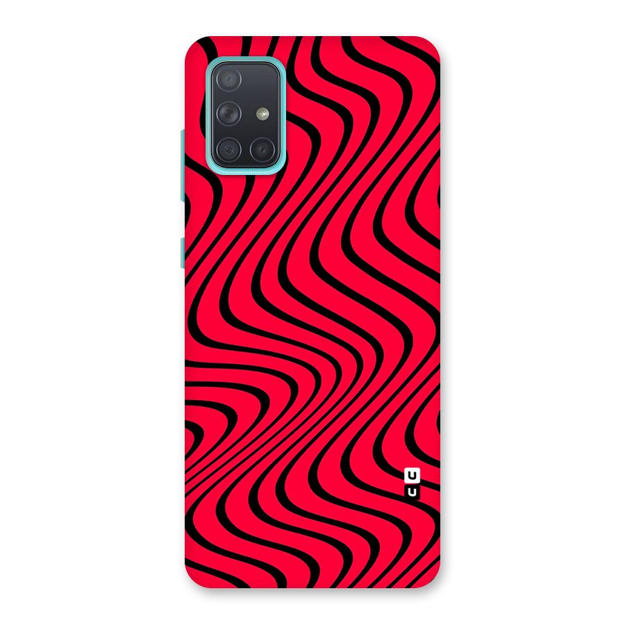 Waves Pattern Print Back Case for Galaxy A71