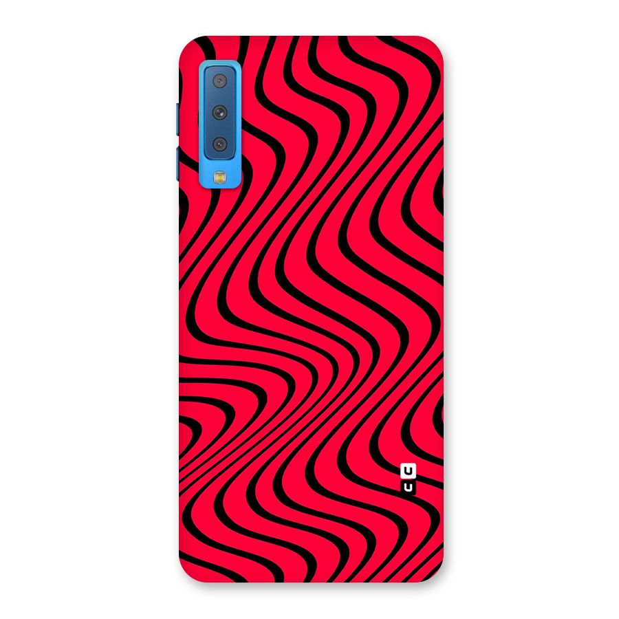 Waves Pattern Print Back Case for Galaxy A7 (2018)