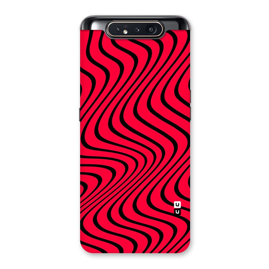 Waves Pattern Print Back Case for Galaxy A80