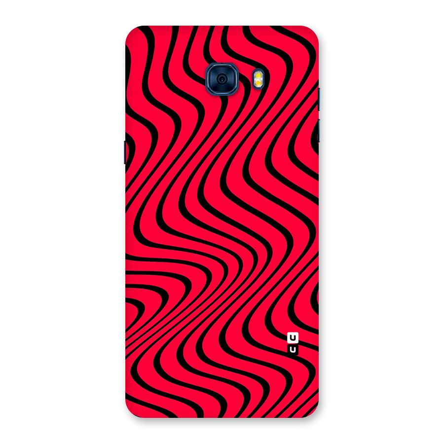 Waves Pattern Print Back Case for Galaxy C7 Pro