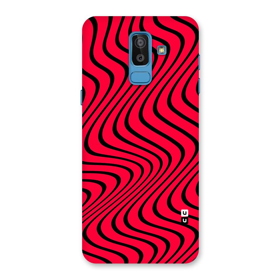 Waves Pattern Print Back Case for Galaxy J8