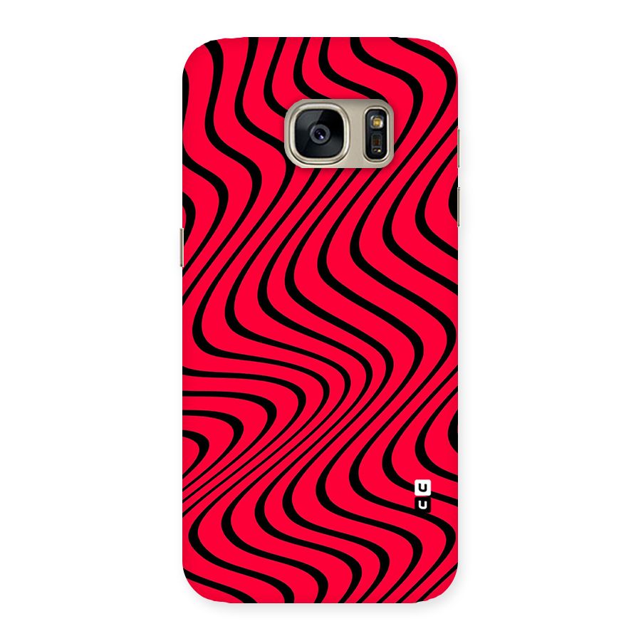 Waves Pattern Print Back Case for Galaxy S7