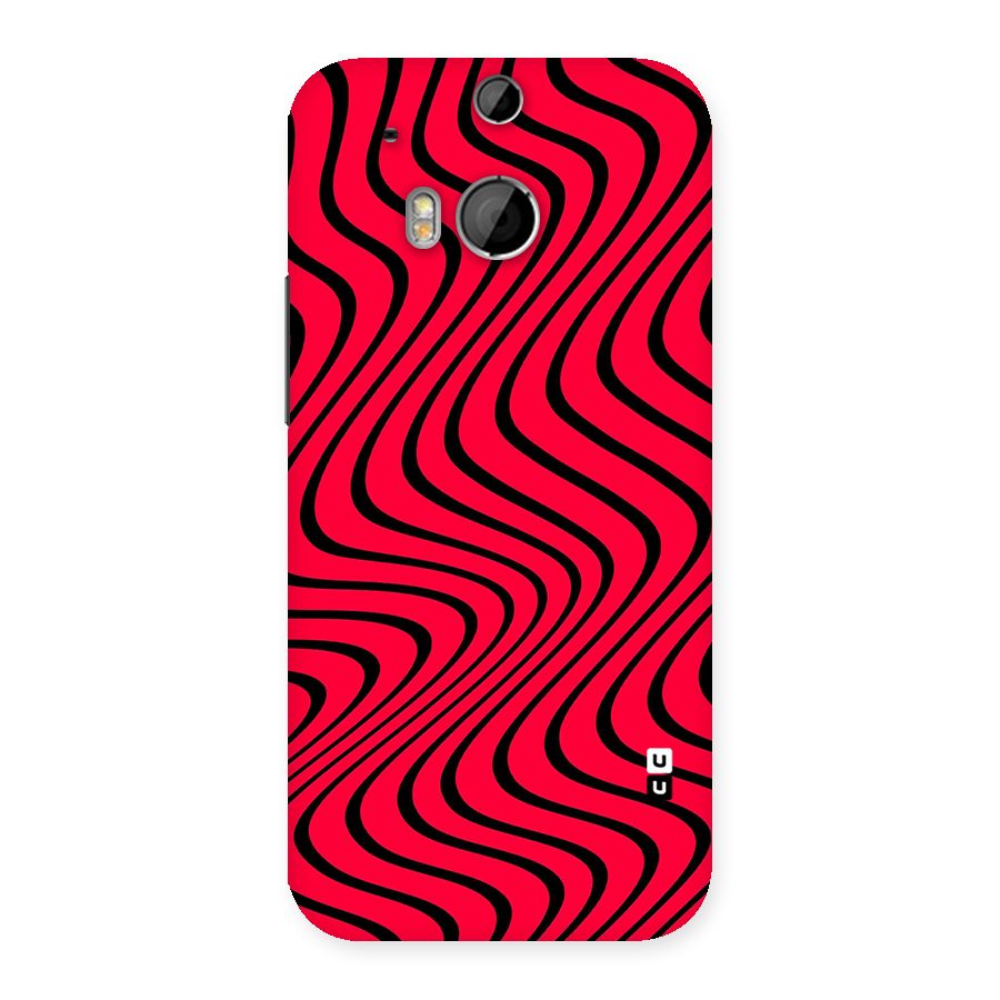 Waves Pattern Print Back Case for HTC One M8