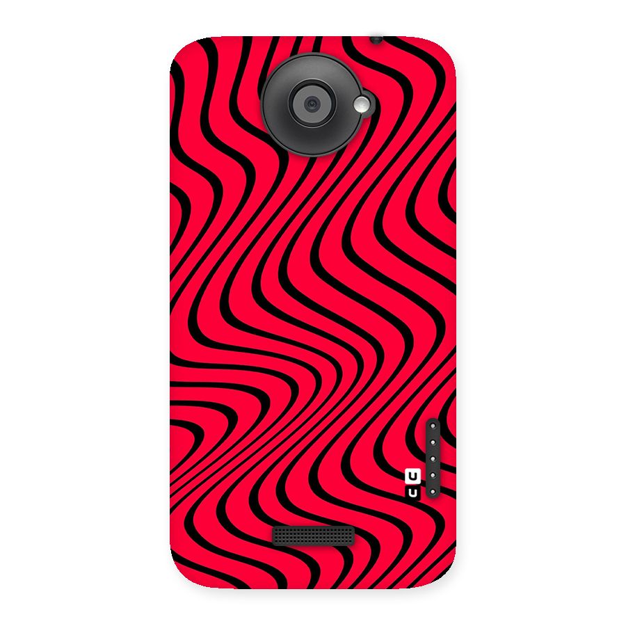 Waves Pattern Print Back Case for HTC One X