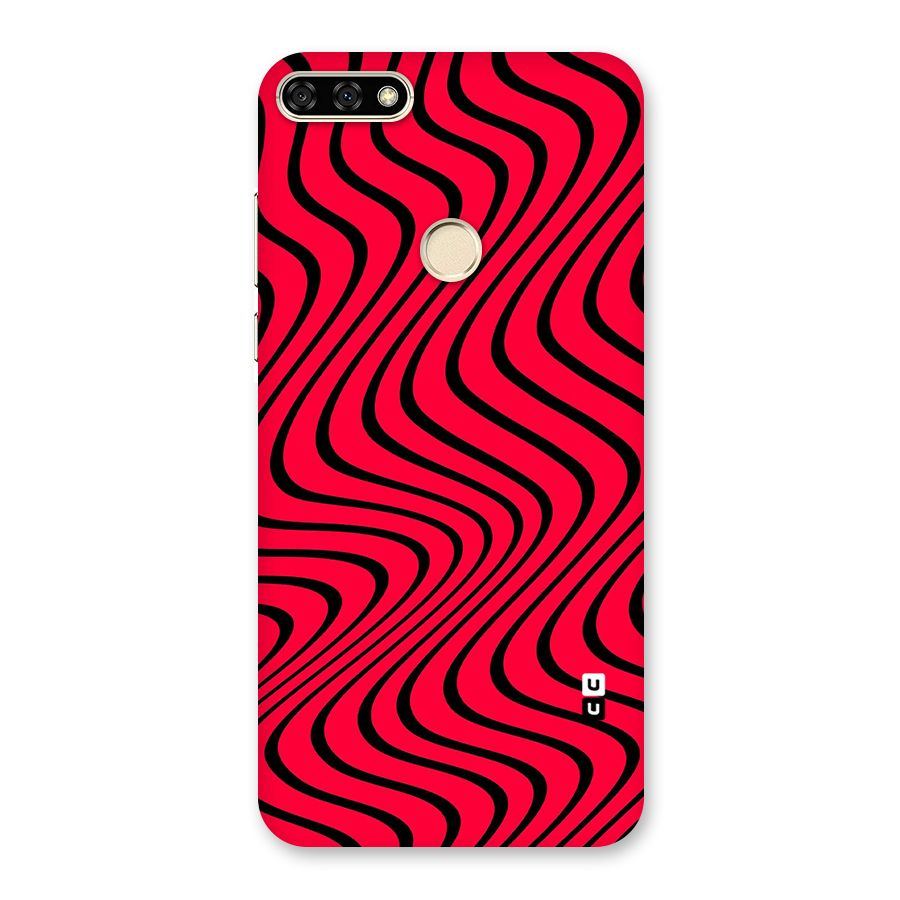 Waves Pattern Print Back Case for Honor 7A