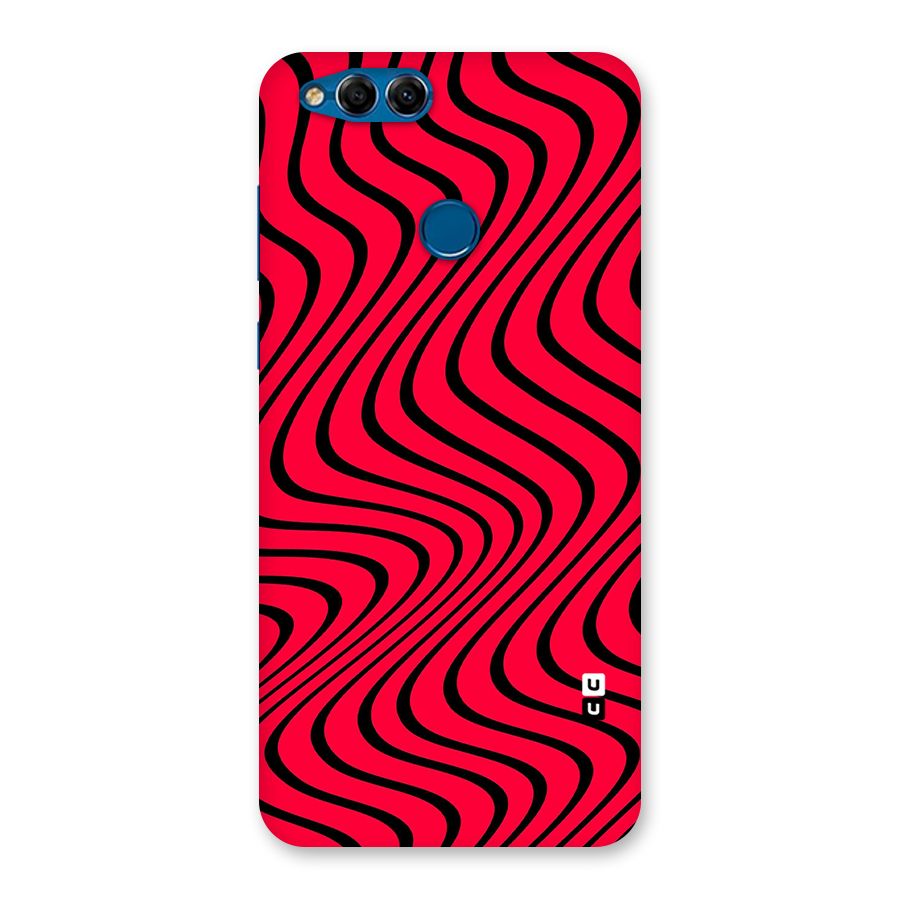 Waves Pattern Print Back Case for Honor 7X