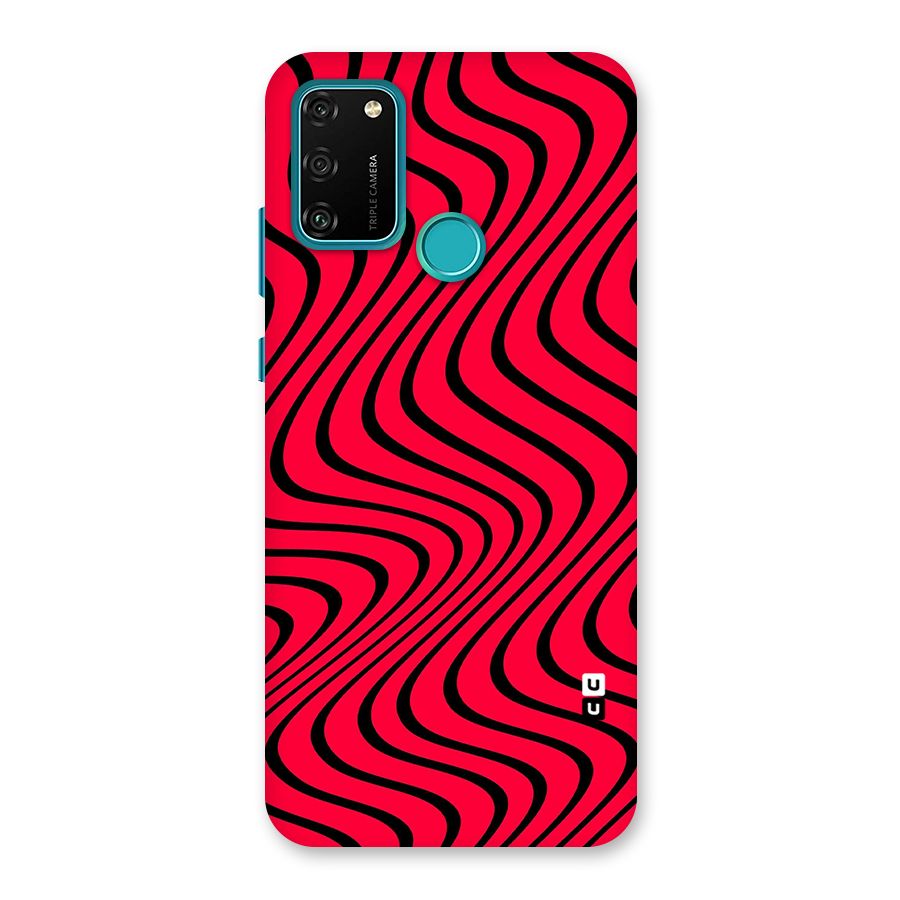 Waves Pattern Print Back Case for Honor 9A