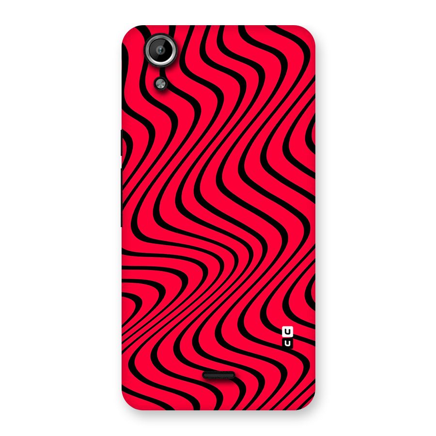 Waves Pattern Print Back Case for Micromax Canvas Selfie Lens Q345
