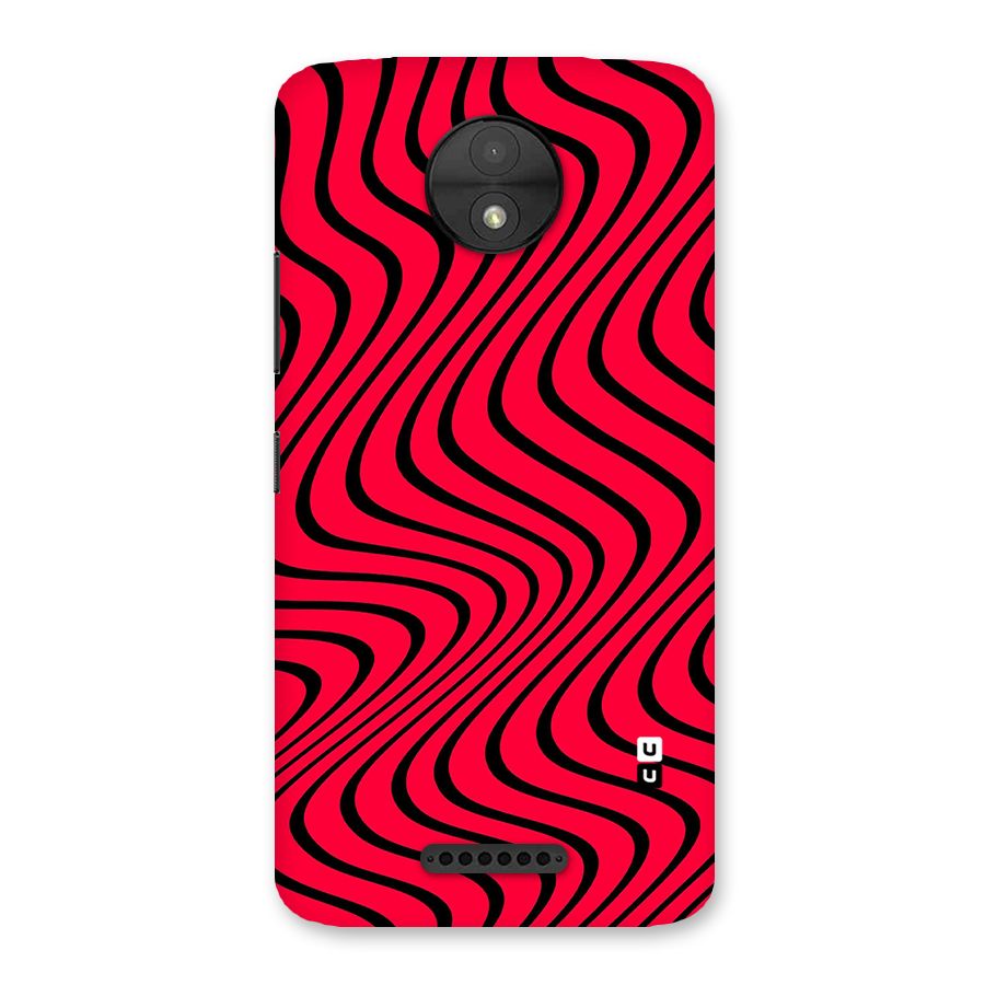 Waves Pattern Print Back Case for Moto C