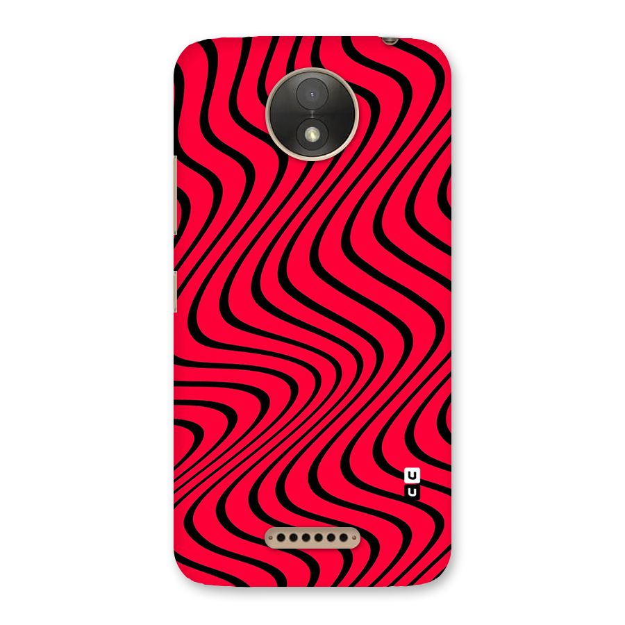 Waves Pattern Print Back Case for Moto C Plus