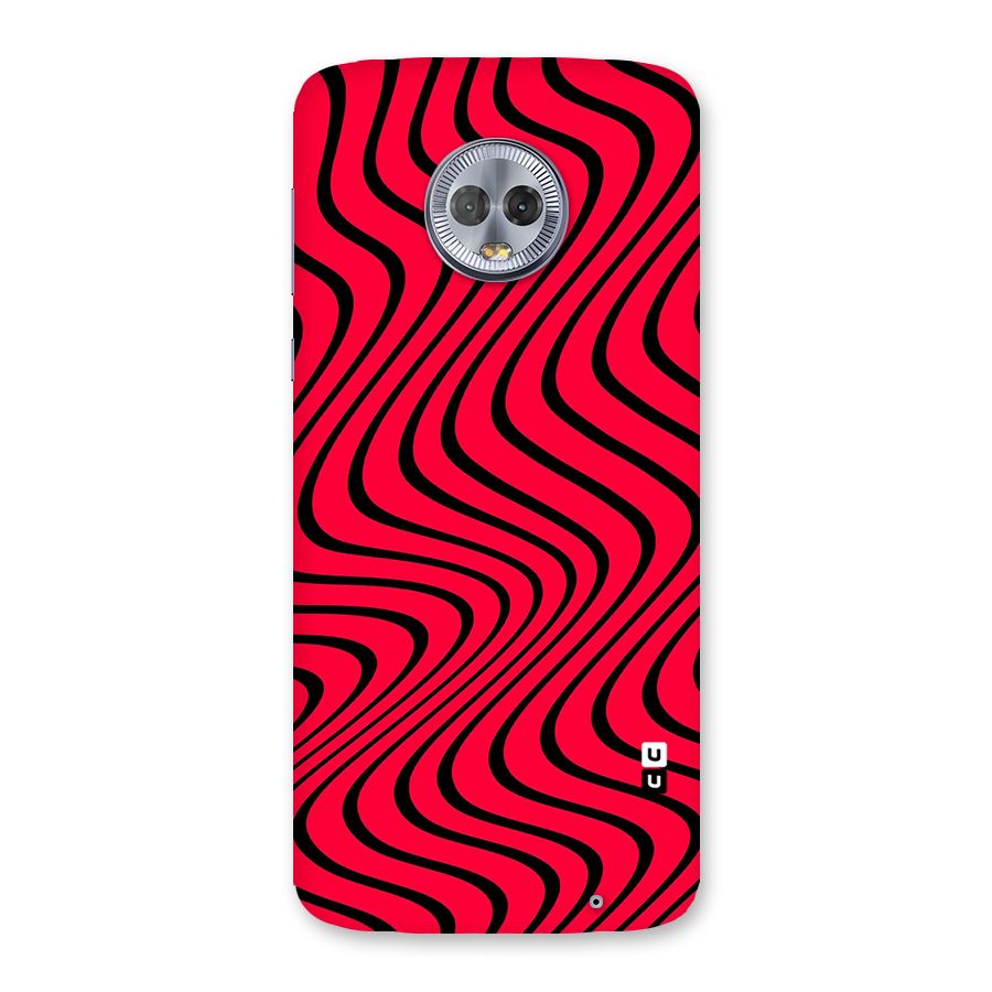Waves Pattern Print Back Case for Moto G6 Plus