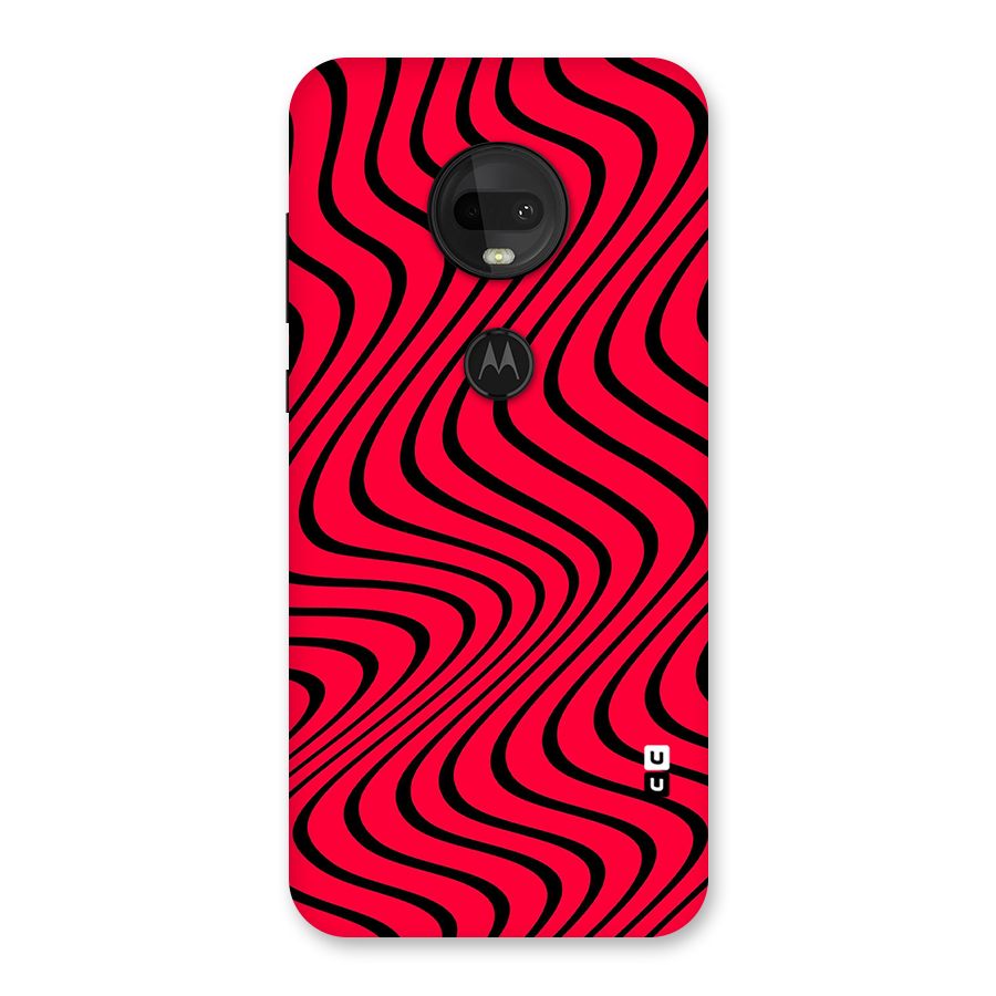Waves Pattern Print Back Case for Moto G7