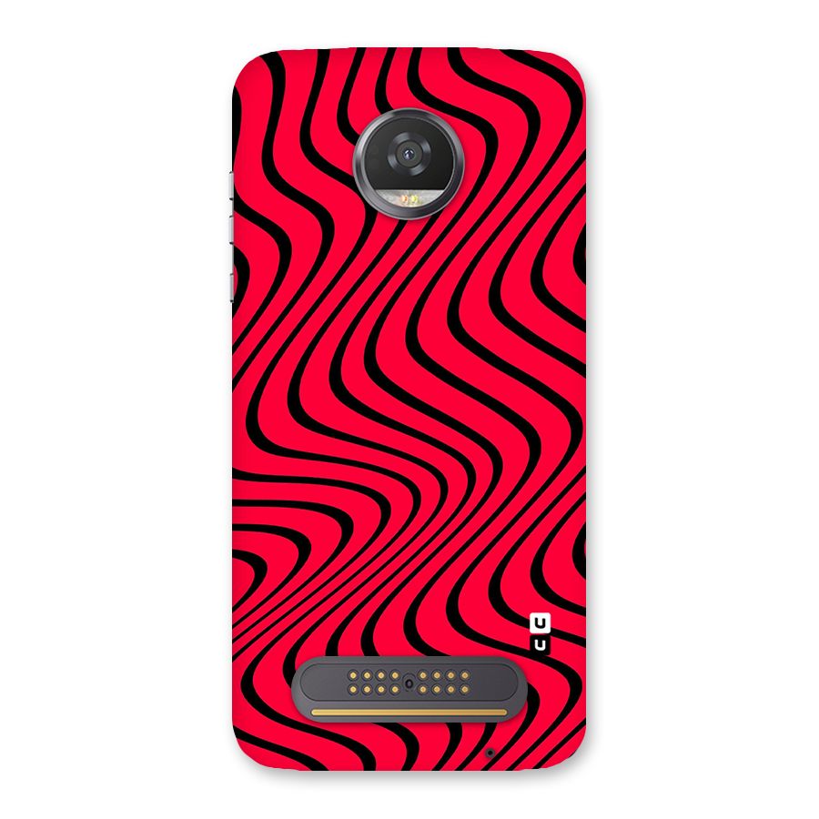 Waves Pattern Print Back Case for Moto Z2 Play