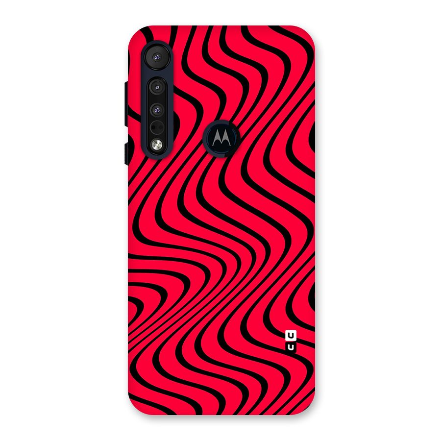 Waves Pattern Print Back Case for Motorola One Macro