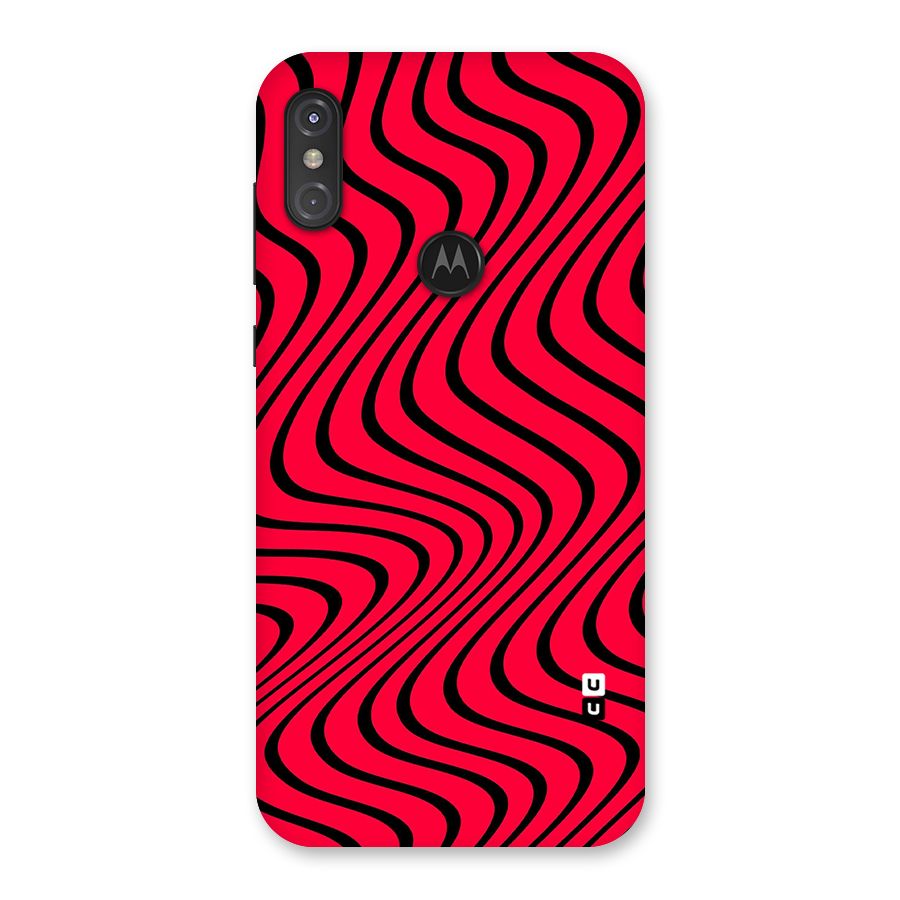 Waves Pattern Print Back Case for Motorola One Power