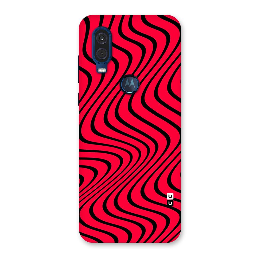Waves Pattern Print Back Case for Motorola One Vision