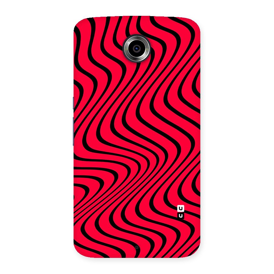 Waves Pattern Print Back Case for Nexsus 6