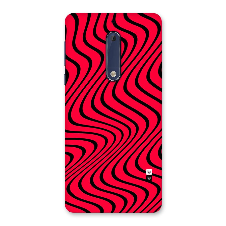 Waves Pattern Print Back Case for Nokia 5