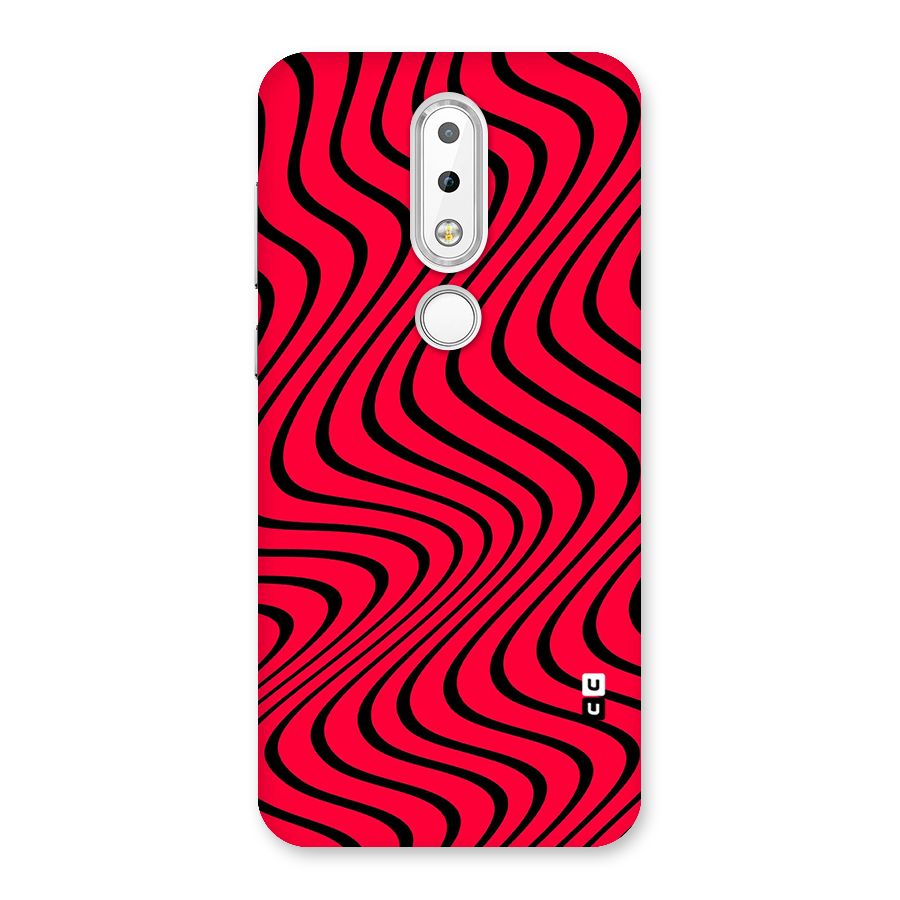 Waves Pattern Print Back Case for Nokia 6.1 Plus