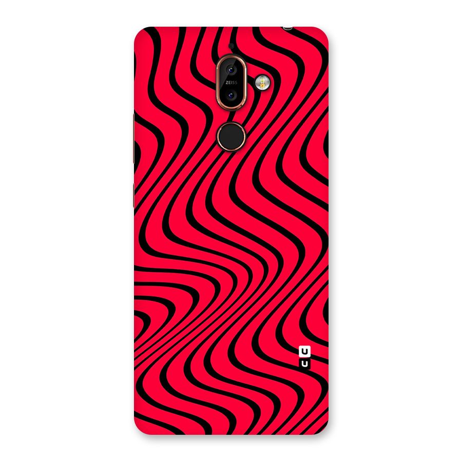 Waves Pattern Print Back Case for Nokia 7 Plus