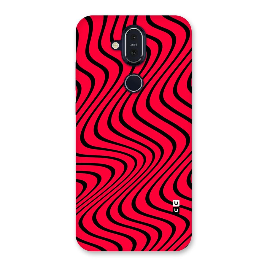 Waves Pattern Print Back Case for Nokia 8.1
