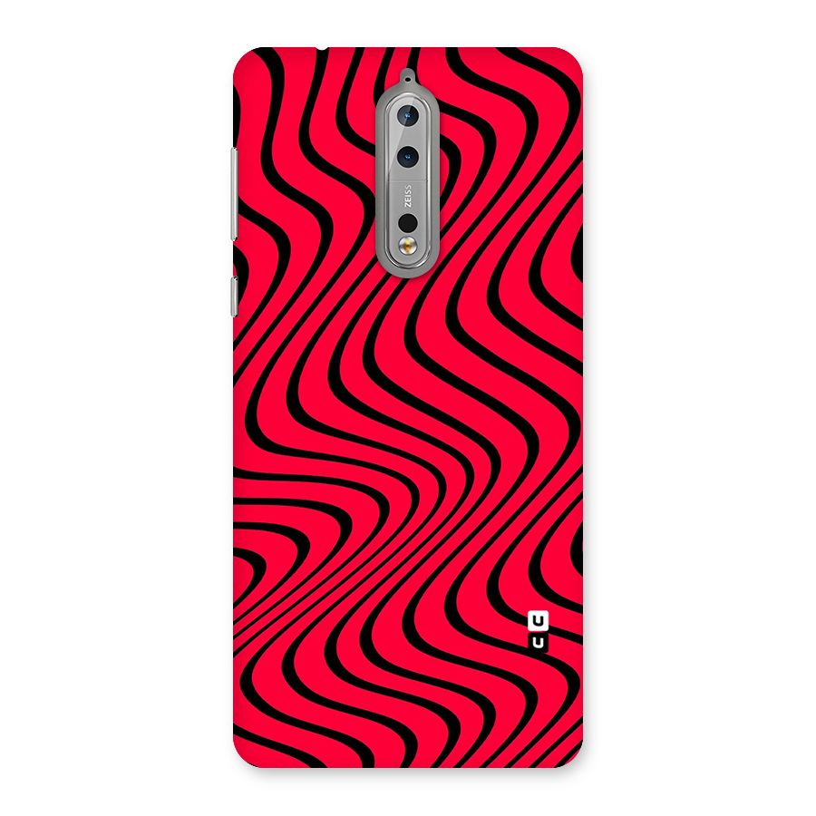 Waves Pattern Print Back Case for Nokia 8