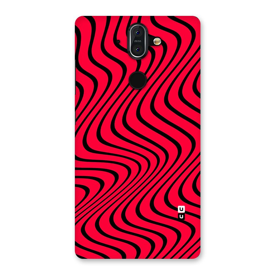 Waves Pattern Print Back Case for Nokia 8 Sirocco
