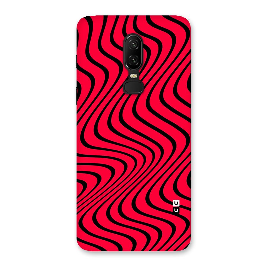 Waves Pattern Print Back Case for OnePlus 6