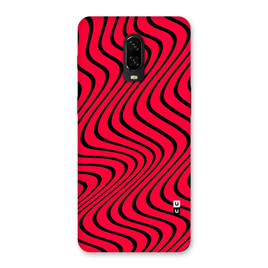Waves Pattern Print Back Case for OnePlus 6T
