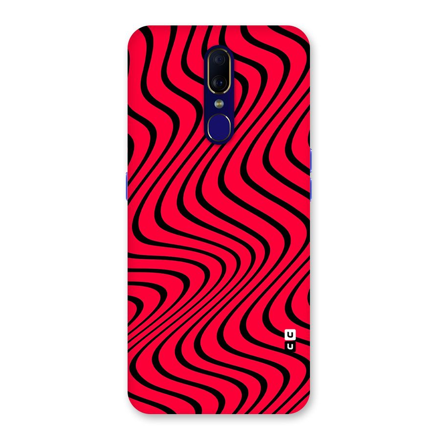 Waves Pattern Print Back Case for Oppo F11
