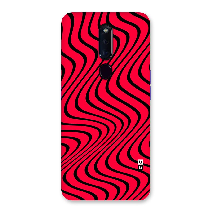 Waves Pattern Print Back Case for Oppo F11 Pro