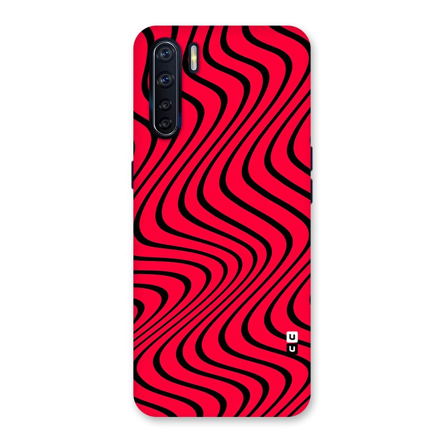 Waves Pattern Print Back Case for Oppo F15