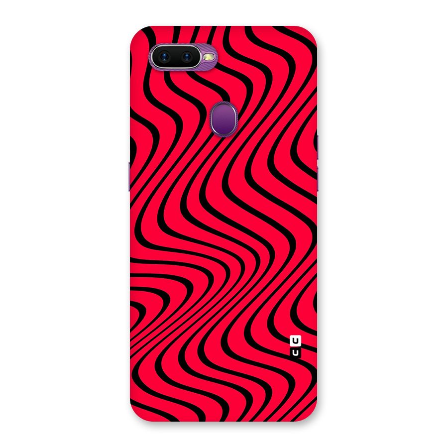 Waves Pattern Print Back Case for Oppo F9