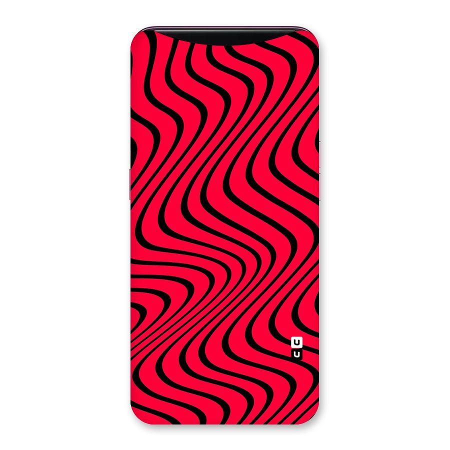 Waves Pattern Print Back Case for Oppo Find X