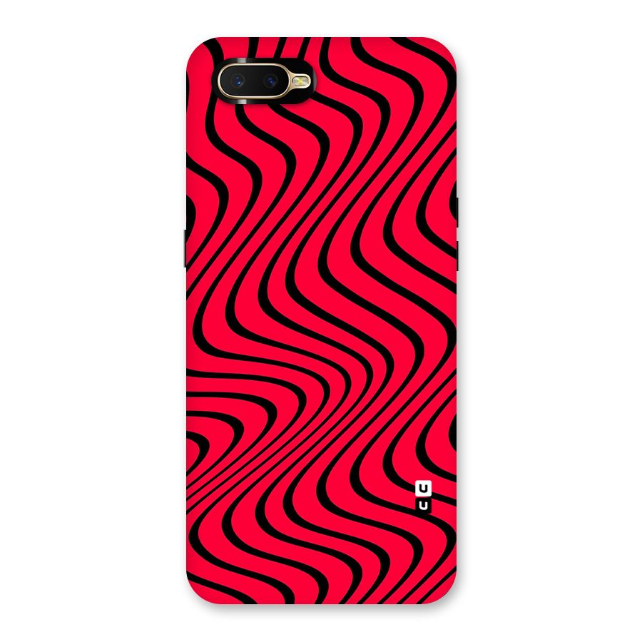 Waves Pattern Print Back Case for Oppo K1