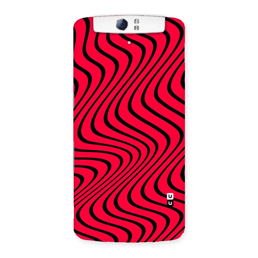 Waves Pattern Print Back Case for Oppo N1