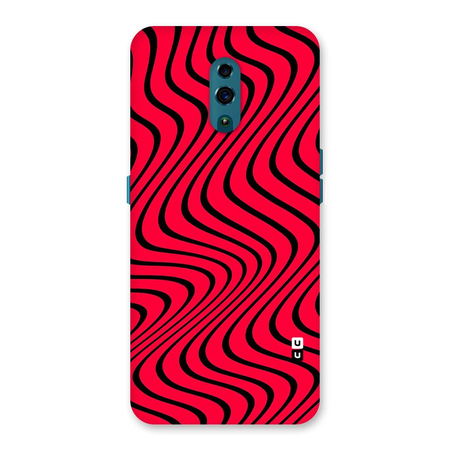 Waves Pattern Print Back Case for Oppo Reno