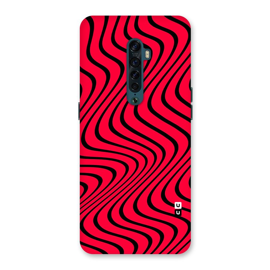 Waves Pattern Print Back Case for Oppo Reno2