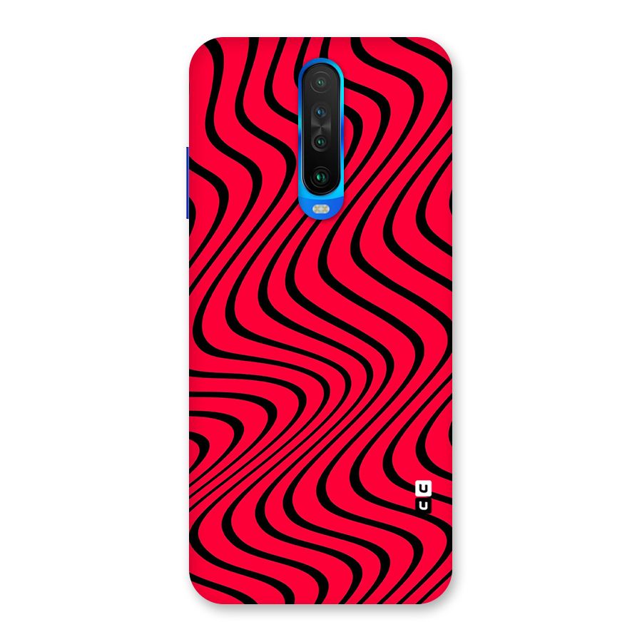 Waves Pattern Print Back Case for Poco X2