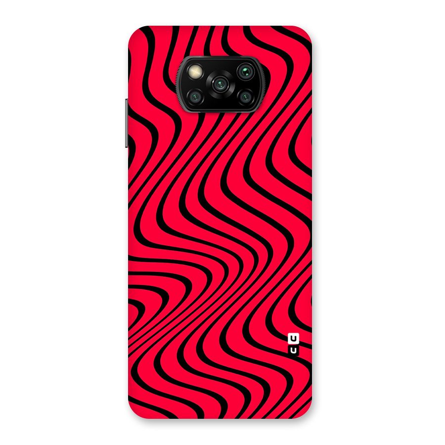 Waves Pattern Print Back Case for Poco X3