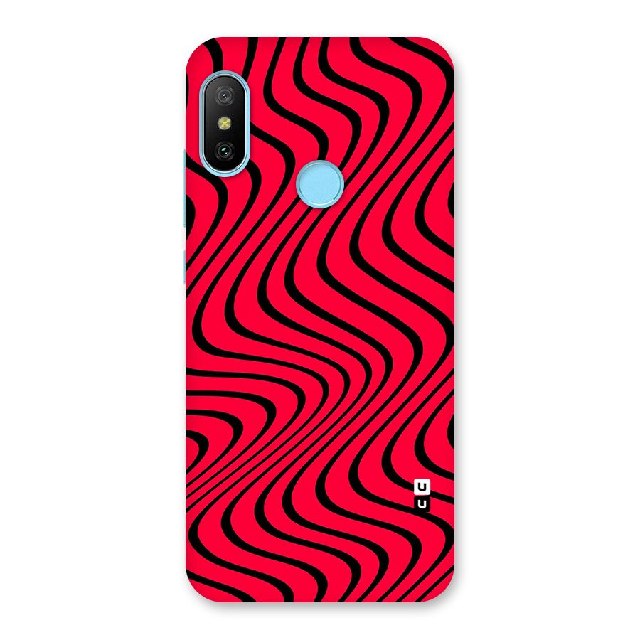Waves Pattern Print Back Case for Redmi 6 Pro