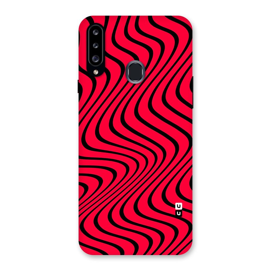 Waves Pattern Print Back Case for Samsung Galaxy A20s
