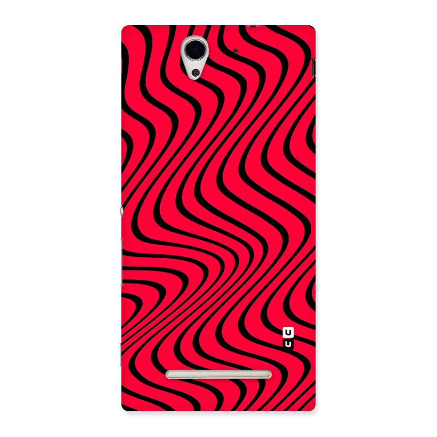 Waves Pattern Print Back Case for Sony Xperia C3