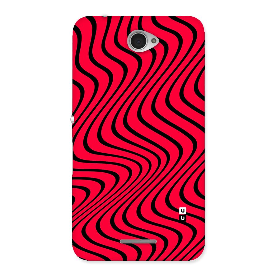 Waves Pattern Print Back Case for Sony Xperia E4