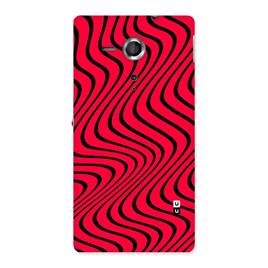 Waves Pattern Print Back Case for Sony Xperia SP